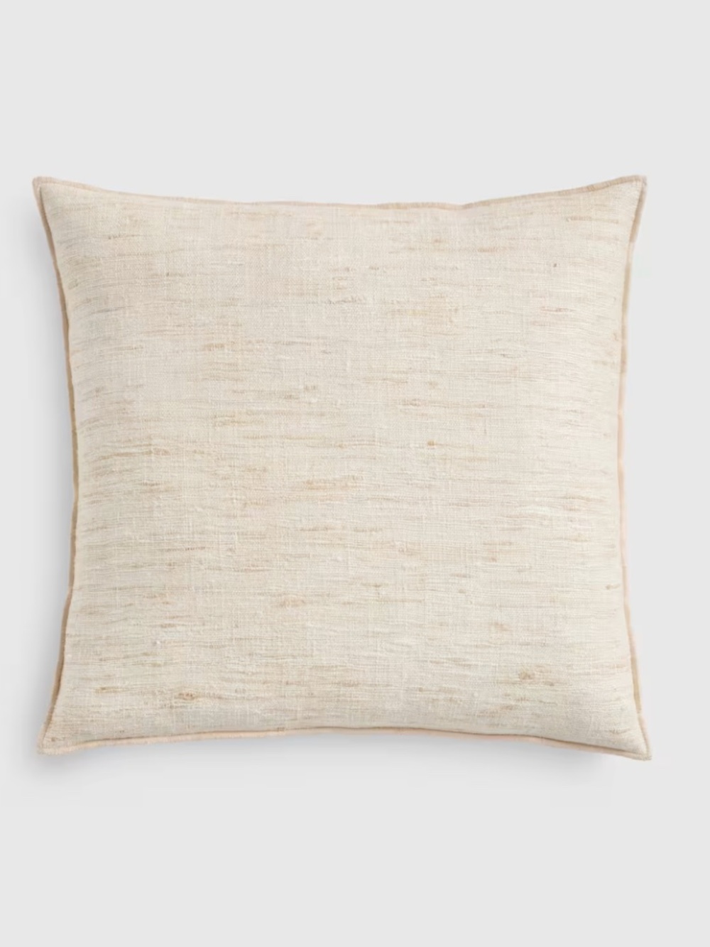 Raw Silk Textured Pillow Cover Ivory 20 x 20